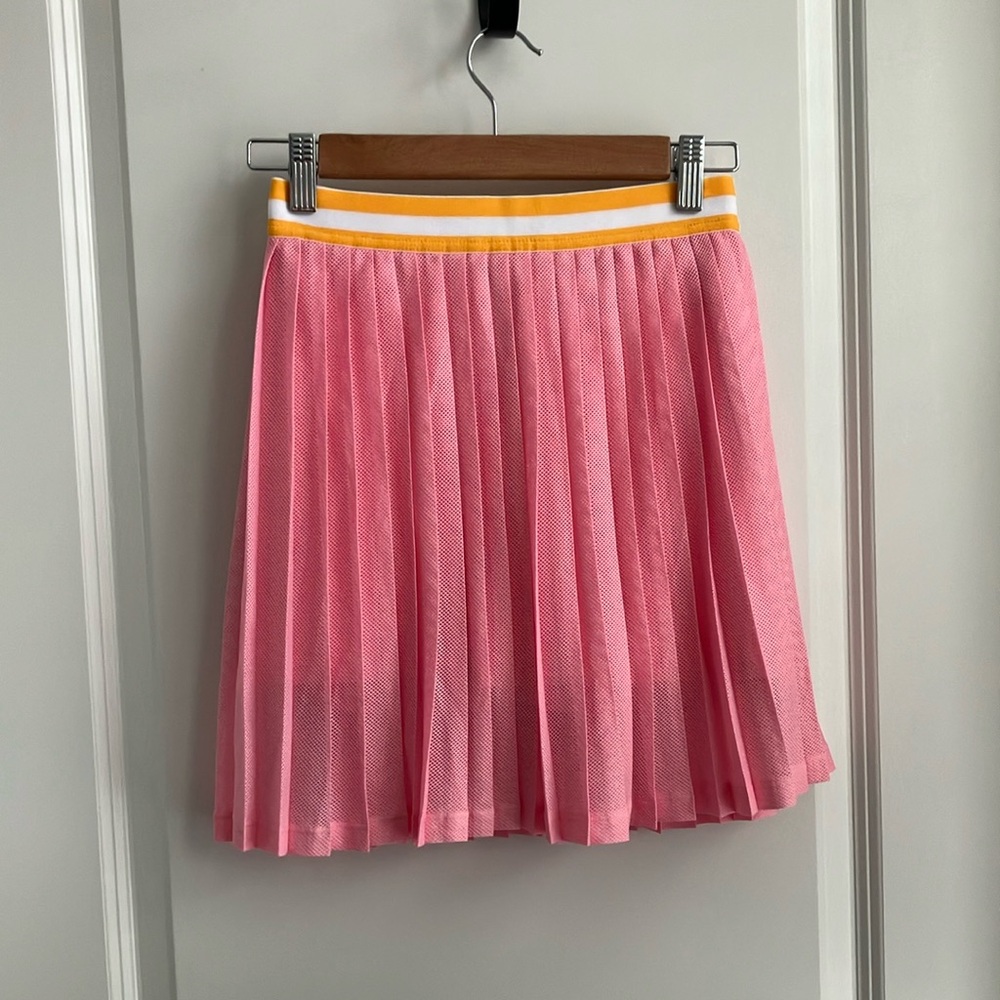 J Crew Pink Mini Skater Skirt with Pleats